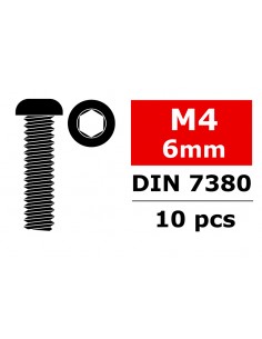 Set Suruburi M4 x 6mm cu Cap Bombat Team Corally 10buc